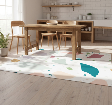 Kitchen vinyl carpet with mediterranean terrazzo design - TenStickers
