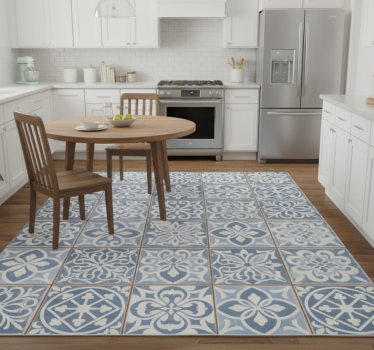 Kitchen vinyl carpet with moroccan tile design - TenStickers