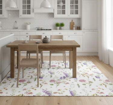 Kitchen vinyl carpet with multicolor wildflowers - TenStickers