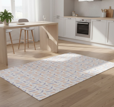 Kitchen vinyl carpet with nordic geometric lines - TenStickers
