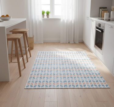 Kitchen vinyl carpet with nordic vertical arrows - TenStickers