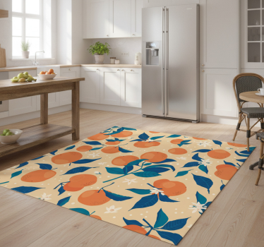 Kitchen vinyl carpet with oranges fruit pattern - TenStickers