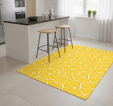 Kitchen vinyl carpet with orange design - TenStickers