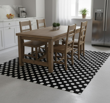 Kitchen vinyl carpet with polka dot pattern - TenStickers