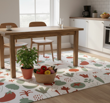 Kitchen vinyl carpet with vibrant vegetables - TenStickers