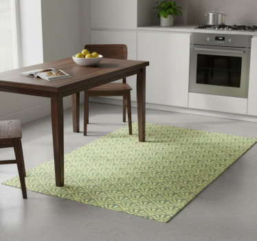 Lemon color 70s pattern kitchen vinyl carpet - TenStickers