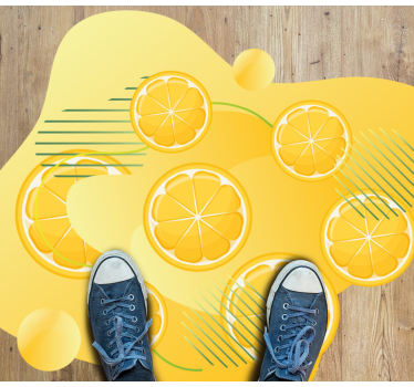 Lively citrus pattern kitchen vinyl carpet - TenStickers