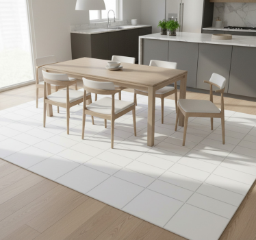 Long white kitchen vinyl carpet - TenStickers