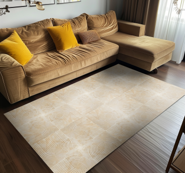 Modern arcs beige vinyl carpet - TenStickers