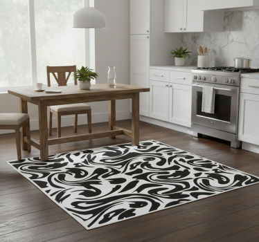 Modern fluid kitchen vinyl carpet - TenStickers