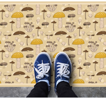 Mushroom Forest Pattern kitchen vinyl carpet - TenStickers
