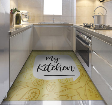 My Culinary Text kitchen vinyl carpet - TenStickers