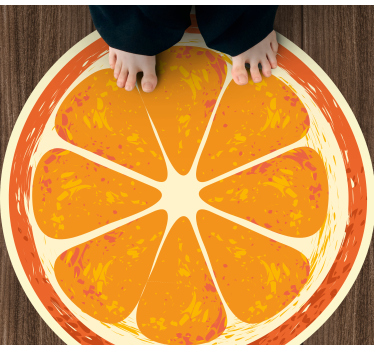 Orange Slice Pattern kitchen vinyl carpet - TenStickers