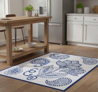 Paisley and flowers kitchen vinyl carpet - TenStickers
