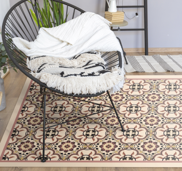 Pattern vintage tiles vinyl flooring - TenStickers