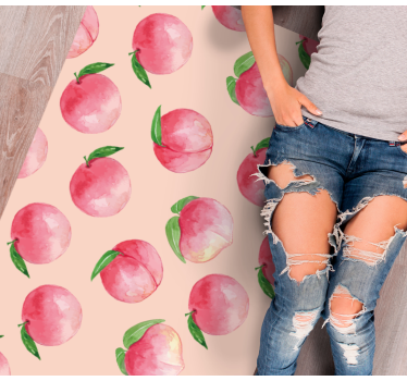 Peach blossom pattern kitchen vinyl carpet - TenStickers