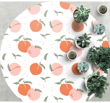 Peach orchard pattern kitchen vinyl carpet - TenStickers