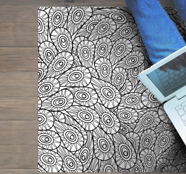 peacock ornament flower rug - TenStickers