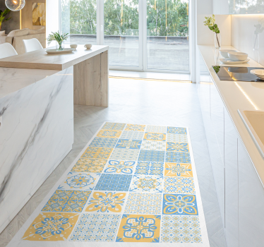 Portuguese mix tiles  kitchen flooring - TenStickers