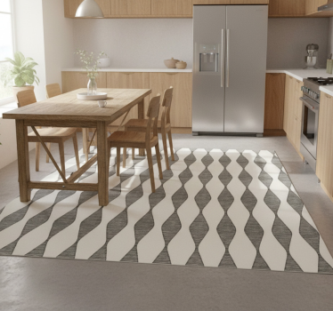 Rabaul ikat beige motif kitchen vinyl carpet - TenStickers