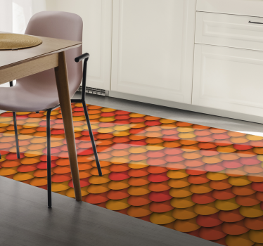 Roof Tile Pattern retro rug - TenStickers