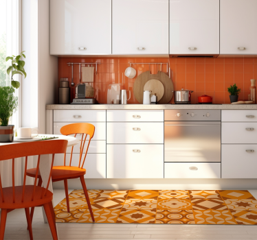 rustic tiles kitchen vinyl carpet - TenStickers