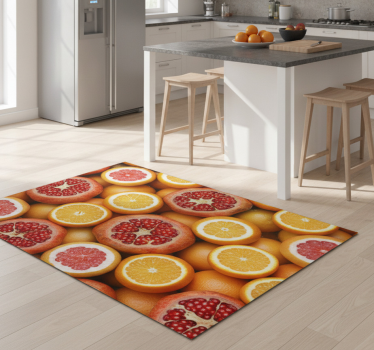 Sliced fruits kitchen vinyl carpet - TenStickers
