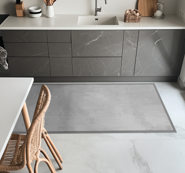 Smooth grey kitchen vinyl carpet - TenStickers