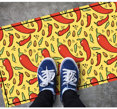 Spicy Pepper Pattern kitchen vinyl carpet - TenStickers