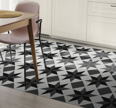 Black stars motif  kitchen vinyl carpet - TenStickers