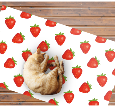 Strawberry Concept kitchen vinyl carpet - TenStickers