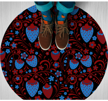 Strawberry Floral Arrangement kitchen vinyl carpet - TenStickers