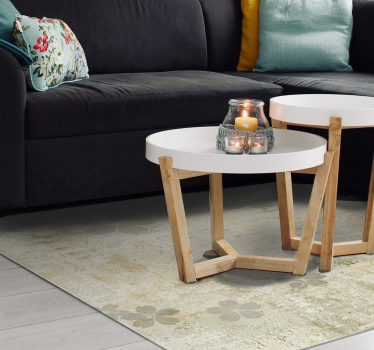 Subtle floral elegance living room vinyl carpet - TenStickers
