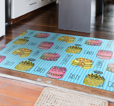 Sweet treats delight kitchen vinyl carpet - TenStickers