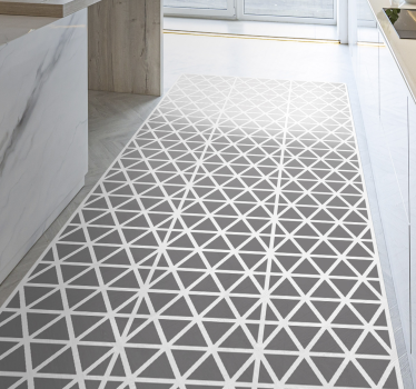 Triangular grey element kitchen vinyl carpet - TenStickers