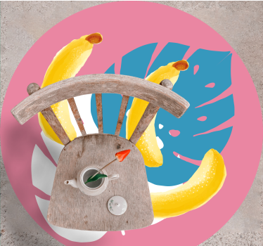 Tropical Banana Motif kitchen vinyl carpet - TenStickers