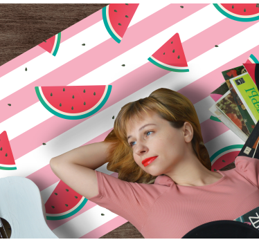 Watermelon Slice Illustration kitchen vinyl carpet - TenStickers