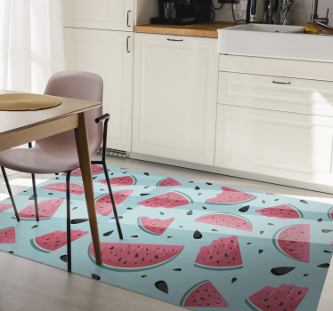 Watermelon slice motif kitchen vinyl carpet - TenStickers