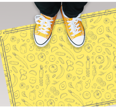 Whimsical Fruit Pattern kitchen vinyl carpet - TenStickers
