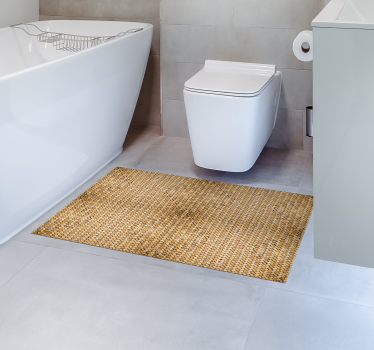 Woven bamboo bathroom flooring - TenStickers