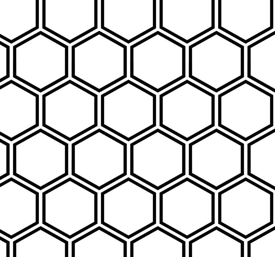 Hexagonal pattern white vinyl carpet - TenStickers
