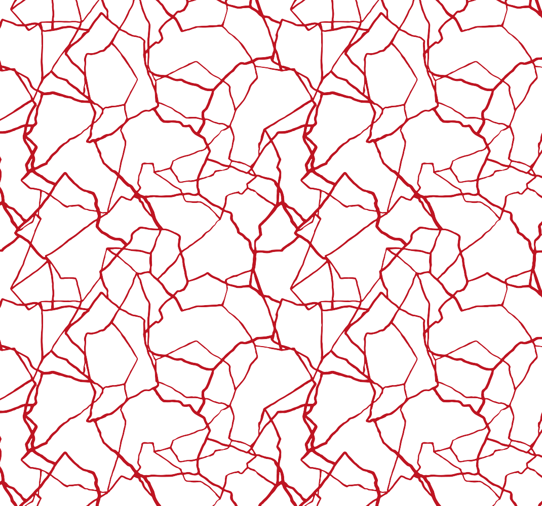 Cracking red pattern white vinyl carpet - TenStickers