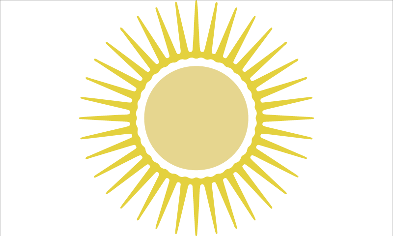 Yellow sun white vinyl carpet - TenStickers