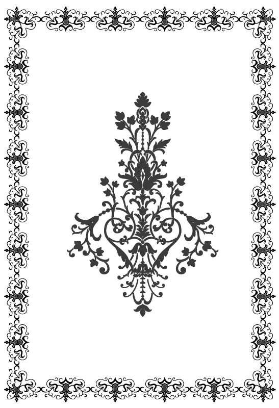 Aged damask white vinyl carpet - TenStickers