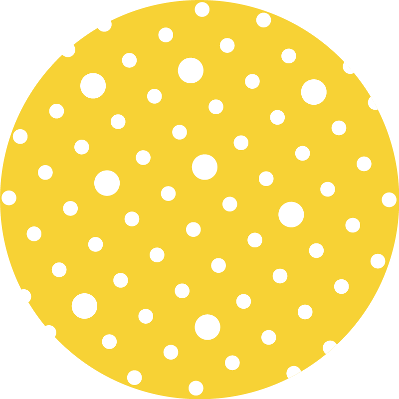 Polka dot  yellow vinyl carpet - TenStickers