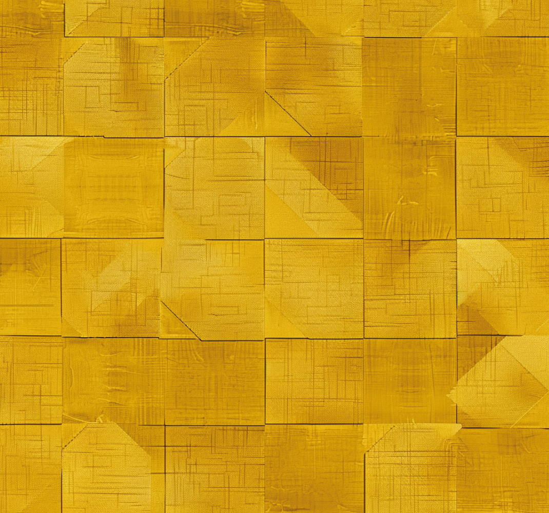 Geometric squares  yellow vinyl carpet - TenStickers