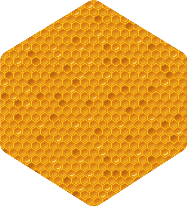 Honeycomb design yellow vinyl carpet - TenStickers