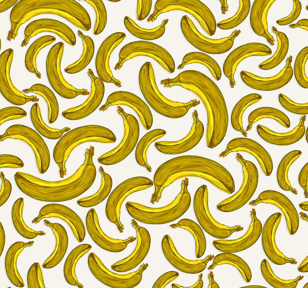 Banana design yellow vinyl carpet - TenStickers