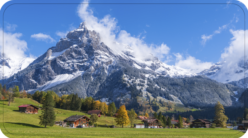 Alps view bathroom vinyl carpet - TenStickers