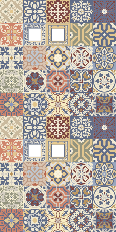 Multicolor hydraulic kitchen vinyl carpet - TenStickers